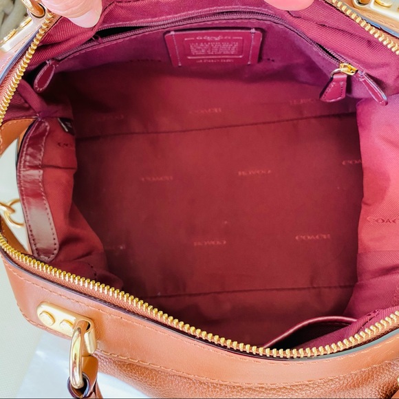 Coach Polished Pebble Lane Satchel EUC - Picture 13 of 16